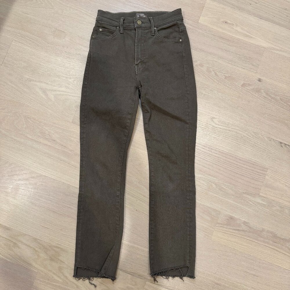 Mother Denim High Waisted Rascal Ankle Step Fray Capers Wash Size 24